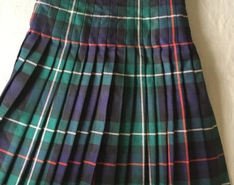 Mans 8yd wool tartan kilt by Hector Russell Edinburgh waist 38-40