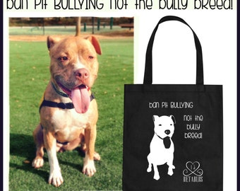 Retablo Graphic Art - Proceeds Benefit Animal Rescue, Bully Breeds, Recycle, Reusable Shopping Bags, Medium Tote Bag
