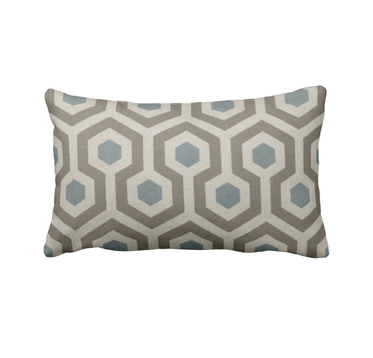 Decorative Throw Pillow Cover Beige Pillow Blue Pillow Brown