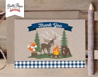 Treat Bag Toppers Buffalo Plaid Woodland // INSTANT DOWNLOAD