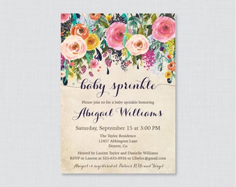 floral baby sprinkle invitations floral baby sprinkle