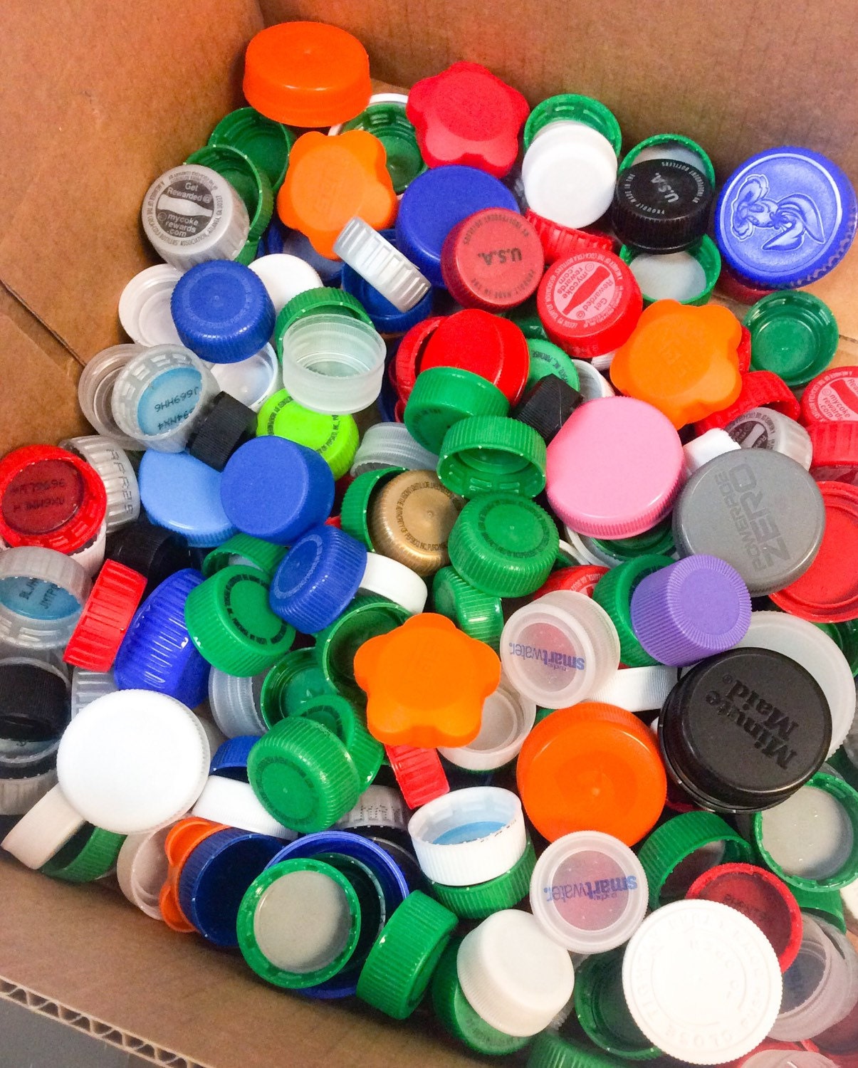 1lb of Recycled Plastic Bottle Caps Crafting Bottle Caps