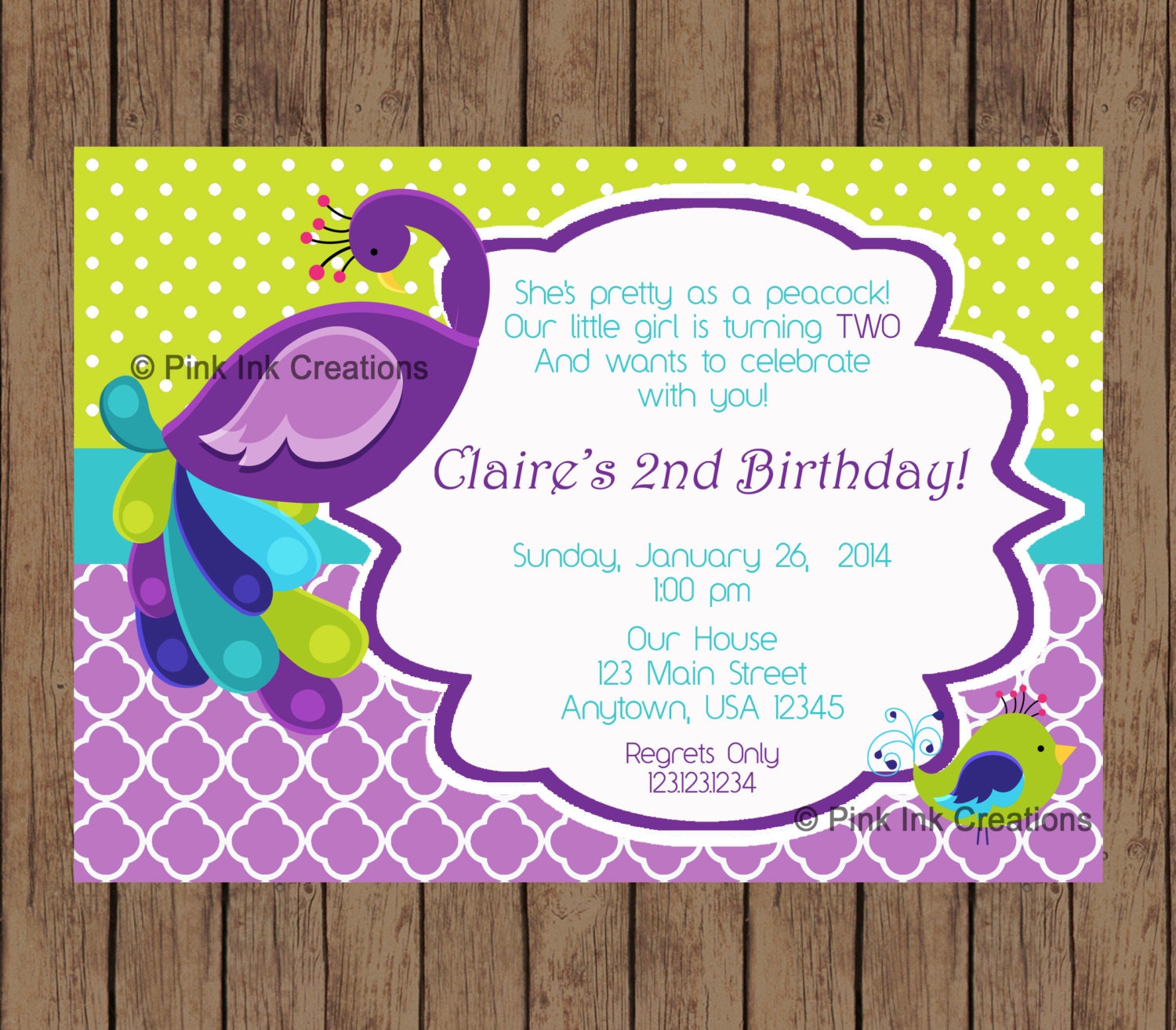 peacock invitations