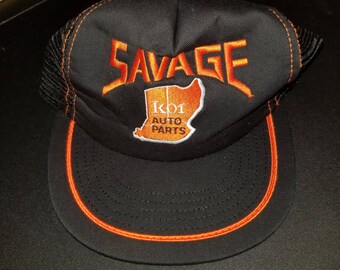 SAVAGE auto parts snapback trucker hat