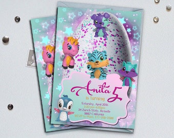 Hatchimals Birthday Party Invitation, Hatchimals Birthday Invitation, Hatchimal Party Supplies, Hatchimal Invitation, Hatchimals party
