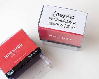 Self Inking Address Stamp, Personalized Address Stamp, Modern Self Inking Address Stamp, Self Inking Return Address Stamp, Custom Stamp
