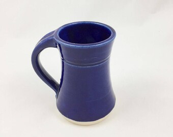 Cobalt Blue Pottery Mug 10 ounce Handmade by Daisy Friesen