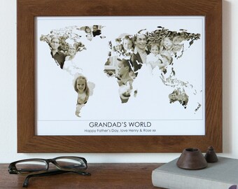 Grandad Photograph Map – Personalised Print for Grandad – photo gift for grandad – Father’s Day gift – keepsake for grandad – grandad gift
