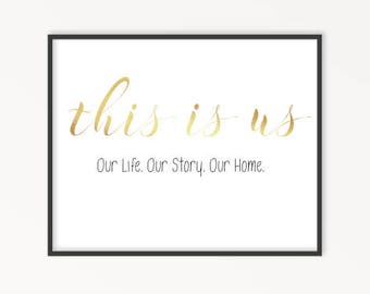 This Is Us, Gold Foil Print, Family