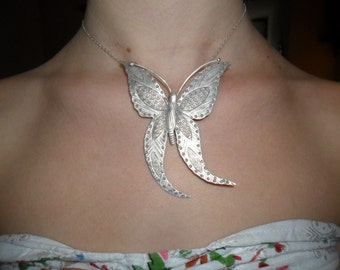 Pendant big Butterfly Silver 925