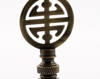 LAMP FINIAL asian classic antiqued metal