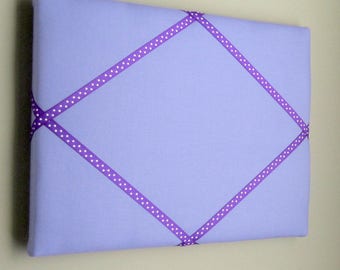 11"x14" Lilace & Purple Dot French Memory Board, Bow Holder, Bow Board, Vision Board, Photo Display, Business Card Display, Ribbon Board