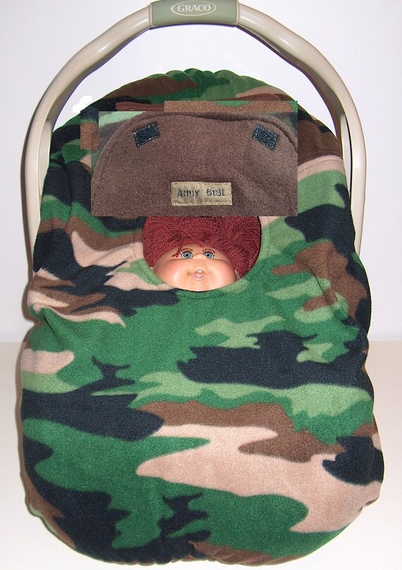 Car Seat Carrier Cover Army Green Camo Baby With Matching