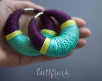 Ear weights- earrings for gauges | tunnels | "Teal Plum"