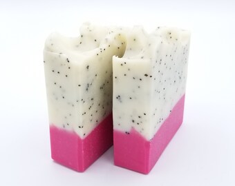 Vegan Cold Process Soap Bar - Dragonfruit and Pear