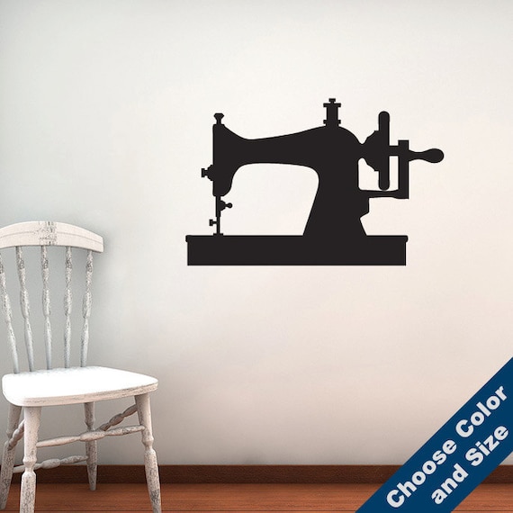 Vintage Sewing Machine Wall Decal Crafts Vinyl Sticker