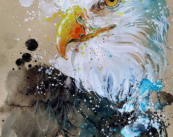 Eagle • watercolor painting • A4 • A3 • art print