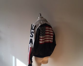 90s 80s Michael Hobin WHEREMI Leather USA Bomber Jacket Medium