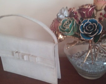 Vintage Lucille De Paris Cream Lizard Purse