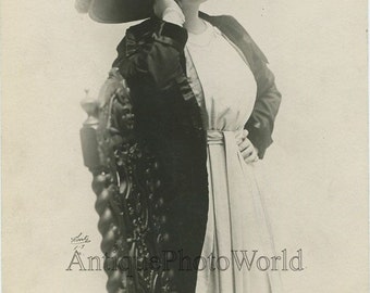 Silent film star Jane Cowl The Gamblers antique photo