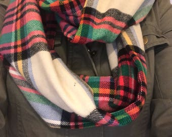 Plaid Infinity Scarf