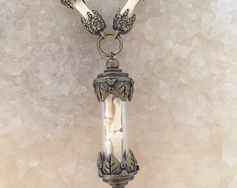 Coyote Toe and Vial Necklace
