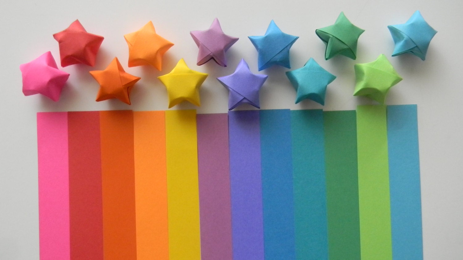 Origami Lucky Star Paper Strips 100 Count Rainbow Multicolor 0045