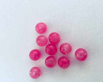 translucent pink beads