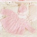 baby matinee coat and bonnet set vintage knitting pattern PDF instant download