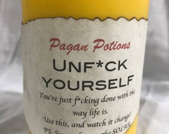 Unf*ck Ritual candle for manifestation