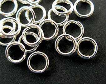30 of 925 Sterling Silver Split Rings 4.5 mm. :th1055