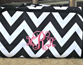 Hanging Cosmetic case monogrammed, personalized cosmetic hanging bag, make up bag, make up, over the door make up bag,make up case,orginizer