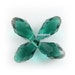 4 Peacock Green Crystal Teardrop Briolette Beads 6x12mm