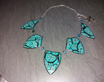 Ceramic and silver necklace