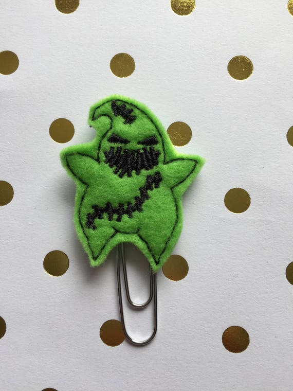 Stitched Oogie planner Clip/Planner Clip/Bookmark. Halloween Planner Clip. Monster Planner Clip