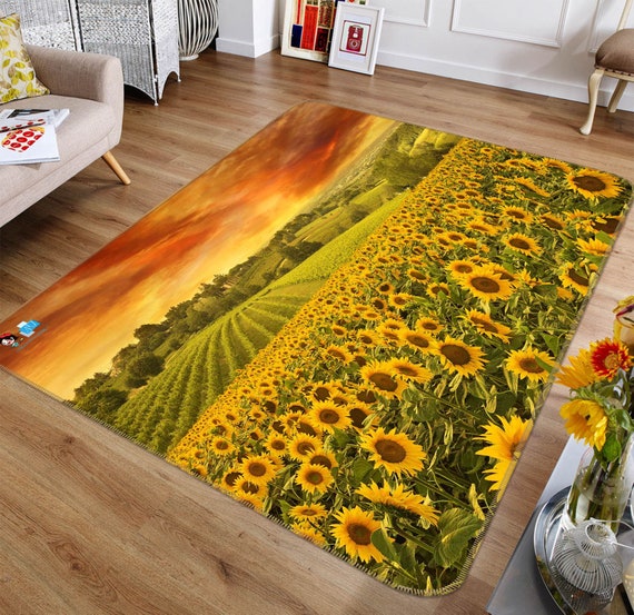 Sunflower Area Rugs Brighten Up Your Floors & Let the Sun Shine In