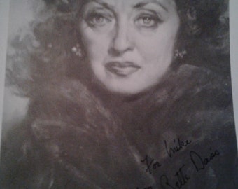 Bette Davis autographed photo