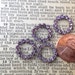 Vintage Swarovski Rhinestone Circle Light Amethyst lot of 4