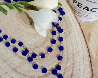 Lapis Lazuli / Moonstone Pendant 925 Silver Necklace