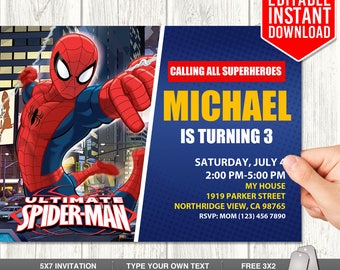 Birthday Invitation Template Spiderman Choice Image 