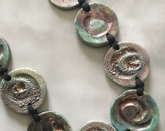 Raku Ceramic Necklace