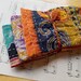 3 Vintage Hand stitched Bohemian Junk Journal covers- Junk Journal covers-Bohemian fabric squares-INDIAN KANTHA fabric-