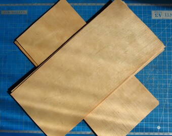 Alder wood veneer , veneer sheets , alder veneer , 8 sheets , (11 x 4.7")inch. (28x12)cm , 0.6mm (~1/42)" marquetry supplies ,veneer set