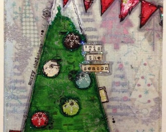 Christmas tree greetings card