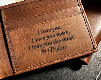 Mens bifold Leather wallet, Mens Personalized, Personalized Wallet, Mens BiFold Wallet, Gifts for Him, Custom Wallet, Mens • Toffee 7751 >