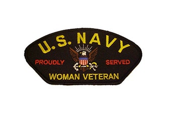 USN United States Navy Woman Veteran Patch Sailor Female