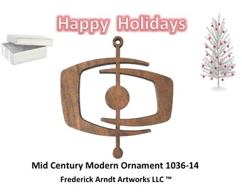1036-14 Mid Century Modern Christmas Ornament