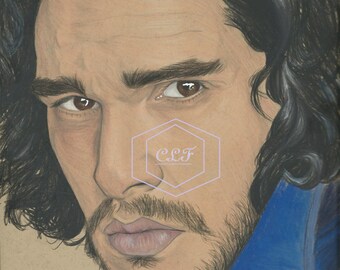 Jon Snow Kit Harington Game of Thrones Drawing