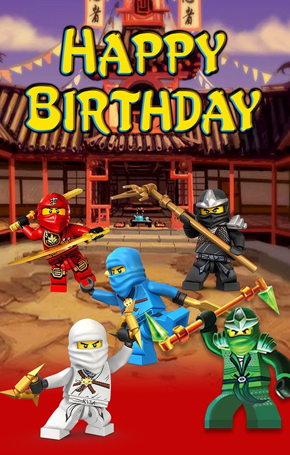 Ninjago Birthday Banner vertical