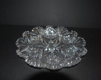 Vintage Lead Crystal Dish